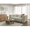 Image de Canapé droit convertible ouverture express 3 places CLOUD tissu bouclette beige BOBOCHIC