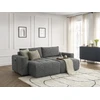 Image de Canapé droit fixe 4 places ARSENE assise profonde tissu chiné gris foncé BOBOCHIC