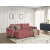 Image de Canapé droit fixe 4 places ARSENE assise profonde velours orange BOBOCHIC