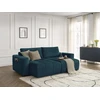 Image de Canapé droit fixe 4 places ARSENE assise profonde velours bleu foncé BOBOCHIC