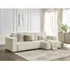 Image de Canapé d'angle réversible convertible coffre CHELSEA gros côtelé doux beige réversible BOBOCHIC 3 places