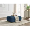 Image de Pouf CHELSEA gros côtelé doux bleu foncé BOBOCHIC