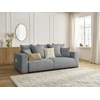 Image de Canapé droit convertible SIDONIE tissu chiné gris foncé BOBOCHIC 3 places