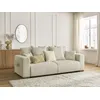 Image de Canapé droit convertible SIDONIE velours côtelé beige BOBOCHIC 3 places