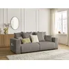 Image de Canapé droit convertible SIDONIE velours côtelé taupe BOBOCHIC 3 places