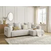 Image de Canapé d'angle convertible réversible coffre SIDONIE tissu chiné beige BOBOCHIC 4 places