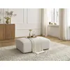 Image de Pouf SIDONIE tissu chiné beige BOBOCHIC