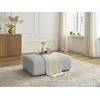 Image de Pouf SIDONIE tissu chiné gris clair BOBOCHIC