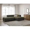 Image de Canapé d'angle fixe modulable ANNECY tissu bouclette vert angle droit BOBOCHIC 3 places