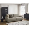 Image de Canapé droit convertible coffre MONICA taupe BOBOCHIC 3 places