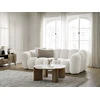 Image de Canapé droit fixe 3 places HIPPOLYTE blanc BOBOCHIC