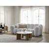 Image de Canapé droit fixe 3 places HIPPOLYTE gris clair BOBOCHIC