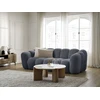 Image de Canapé droit fixe 3 places HIPPOLYTE gris foncé BOBOCHIC
