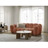 Image de Canapé droit fixe 3 places HIPPOLYTE orange BOBOCHIC