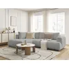 Image de Canapé d'angle L convertible FUJI tissu bouclette gris clair angle gauche BOBOCHIC 4 places