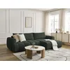 Image de Canapé d'angle convertible FUJI tissu lisse vert angle droit BOBOCHIC 3 places