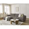 Image de Canapé d'angle convertible FUJI tissu lisse taupe angle gauche BOBOCHIC 3 places