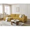 Image de Canapé d'angle convertible FUJI tissu lisse jaune angle gauche BOBOCHIC 3 places