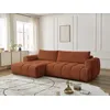 Image de Canapé d'angle convertible FUJI tissu lisse orange angle gauche BOBOCHIC 3 places
