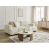 Image de Canapé droit convertible 3 places FUJI tissu lisse beige BOBOCHIC