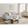 Image de Canapé droit convertible 3 places FUJI tissu lisse gris clair BOBOCHIC