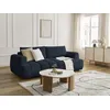 Image de Canapé droit convertible 3 places FUJI tissu lisse bleu foncé BOBOCHIC