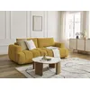Image de Canapé droit convertible 3 places FUJI tissu lisse jaune BOBOCHIC