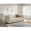 Image de Canapé droit fixe 3 places TALIA tissu bouclette beige BOBOCHIC