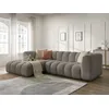 Image de Canapé d'angle fixe TALIA tissu bouclette marron angle gauche BOBOCHIC 4 places
