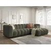 Image de Canapé d'angle fixe TALIA tissu bouclette vert angle droit BOBOCHIC 4 places