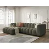 Image de Canapé d'angle fixe TALIA tissu bouclette vert angle gauche BOBOCHIC 4 places