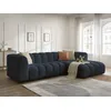 Image de Canapé d'angle fixe TALIA tissu bouclette bleu foncé angle droit BOBOCHIC 4 places