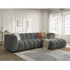 Image de Canapé d'angle fixe TALIA tissu bouclette gris foncé angle droit BOBOCHIC 4 places