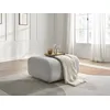 Image de Pouf TALIA tissu bouclette gris clair BOBOCHIC
