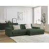 Image de Canapé d'angle fixe compact LEONARD velours côtelé vert foncé angle droit BOBOCHIC 4 places