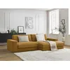 Image de Canapé d'angle fixe compact LEONARD tissu texturé jaune angle droit BOBOCHIC 4 places