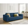 Image de Canapé droit fixe 3 places CHELSEA gros côtelé doux bleu foncé BOBOCHIC