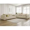 Image de Ensemble canapé droit fixe 3 + 2 places CHELSEA gros côtelé doux taupe BOBOCHIC 5 places