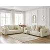 Image de Ensemble canapé droit fixe 3 + 2 places SIDONIE velours côtelé beige BOBOCHIC 5 places