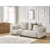 Image de Canapé droit fixe 3 places SIDONIE tissu chiné beige BOBOCHIC