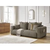 Image de Canapé droit fixe 3 places SIDONIE tissu chiné taupe BOBOCHIC