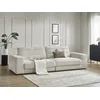 Image de Canapé droit fixe 3 places SIERRA tissu texturé beige BOBOCHIC