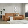 Image de Canapé droit fixe 3 places SIERRA tissu texturé orange BOBOCHIC