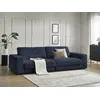 Image de Canapé droit fixe 3 places SIERRA tissu texturé bleu foncé BOBOCHIC