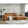 Image de Canapé d'angle fixe SIERRA tissu texturé orange angle droit BOBOCHIC 3 places
