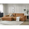 Image de Canapé d'angle fixe SIERRA tissu texturé orange angle gauche BOBOCHIC 3 places