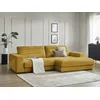 Image de Canapé d'angle fixe SIERRA tissu texturé jaune angle droit BOBOCHIC 3 places
