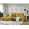 Image de Canapé d'angle fixe SIERRA tissu texturé jaune angle gauche BOBOCHIC 3 places