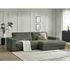 Image de Canapé d'angle fixe SIERRA tissu texturé vert foncé angle droit BOBOCHIC 3 places