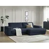 Image de Canapé d'angle fixe SIERRA tissu texturé bleu foncé angle droit BOBOCHIC 3 places